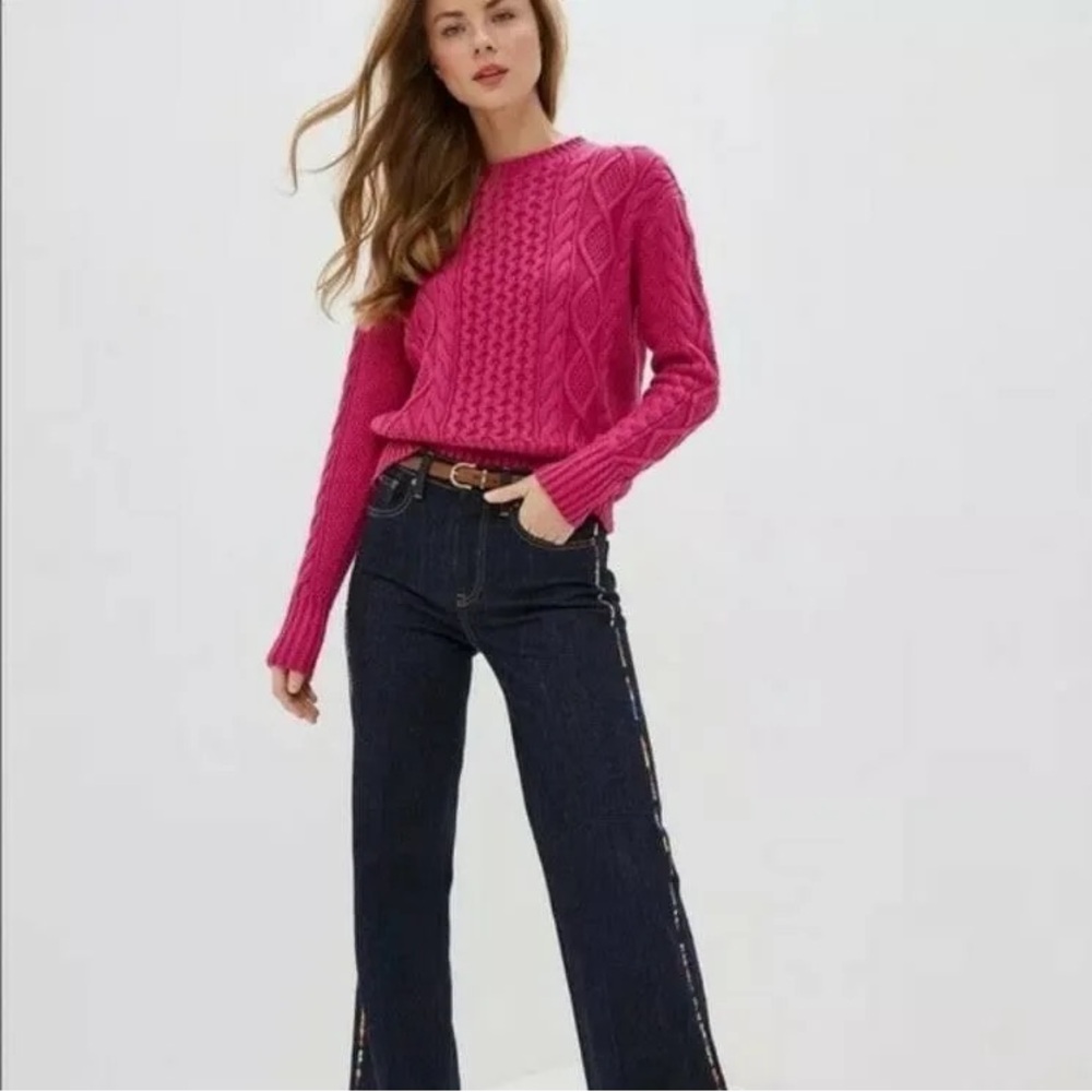🆕 Polo Ralph Lauren Wide Leg Jeans Rainbow Embroidered